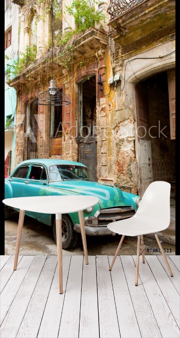 Picture of Classic old car on streets of Havana Cuba